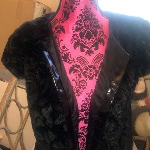 black fur vest